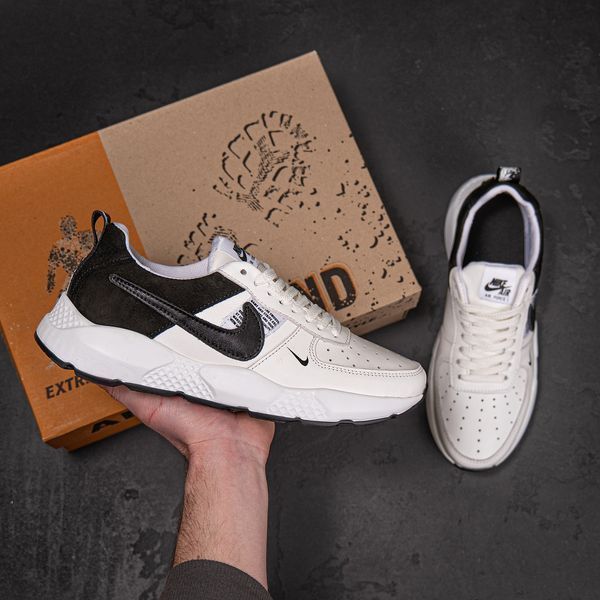 Чоловічі шкіряні кросівки Runner White М113 біл фото