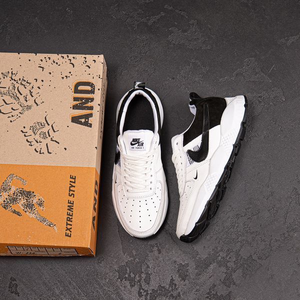 Чоловічі шкіряні кросівки Runner White М113 біл фото