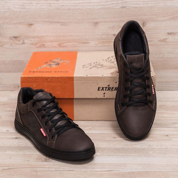 Чоловічі шкіряні кросівки Mustang Leather Brown 32 кор yv фото