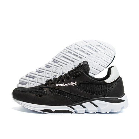 Чоловічі кросівки літні сітка Reebok Classic Black R-02ч/с сет фото