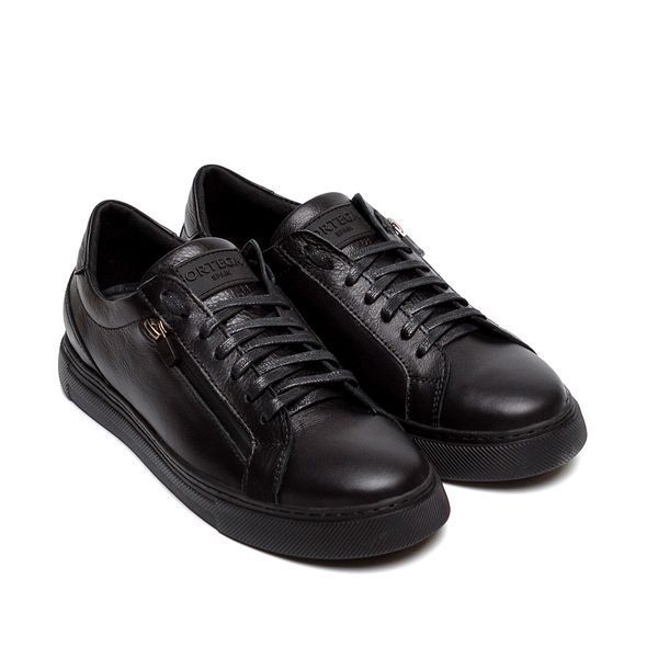 Чоловічі шкіряні кеди ORTEGA Aircross Black 263/1чл фото