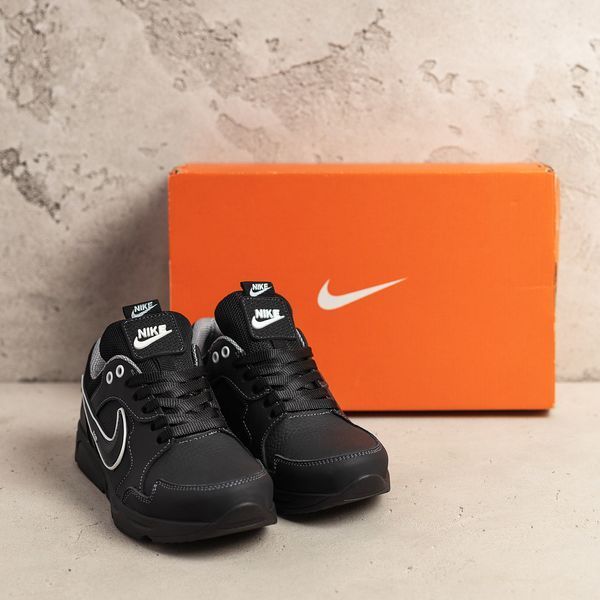 Підліткові шкіряні кросівки Air Max Black П201 фото