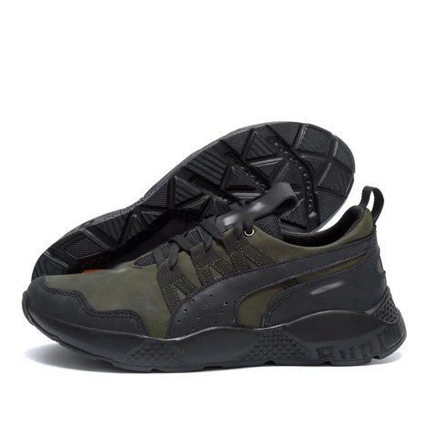 Чоловічі шкіряні кросівки Runner Green 320 зел фото