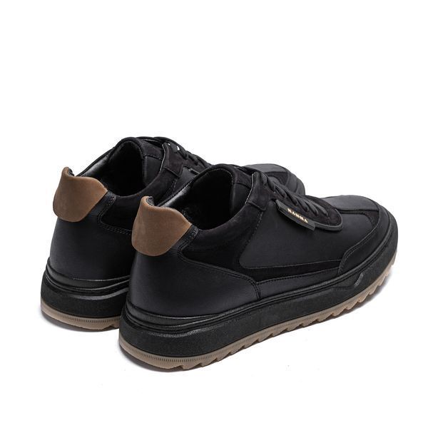 Чоловічі зимові шкіряні черевики ZG Black Exclusive Leather ZG 365 чорн фото