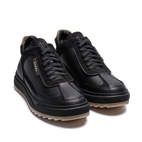 Чоловічі зимові шкіряні черевики ZG Black Exclusive Leather ZG 365 чорн фото